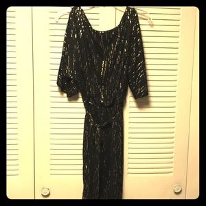 Black and gold dress